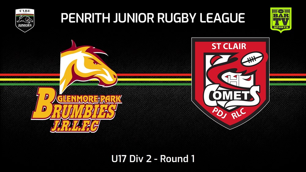 240421-video-Penrith & District Junior Rugby League Round 1 - U17 Div 2 - Glenmore Park Brumbies v St Clair Slate Image