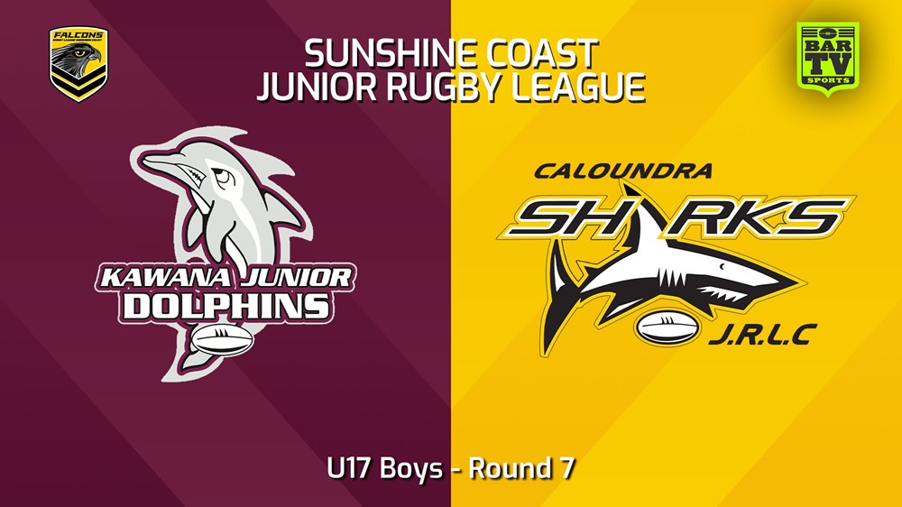 240511-video-Sunshine Coast Junior Rugby League Round 7 - U17 Boys - Kawana Dolphins JRL v Caloundra Sharks JRL Slate Image