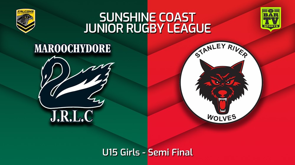 230818-Sunshine Coast Junior Rugby League Semi Final - U15 Girls - Maroochydore Swans JRL v Stanley River Wolves JRL Slate Image