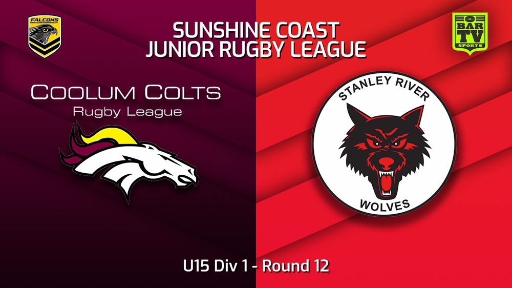 230714-Sunshine Coast Junior Rugby League Round 12 - U15 Div 1 - Coolum Colts JRL v Stanley River Wolves JRL Slate Image