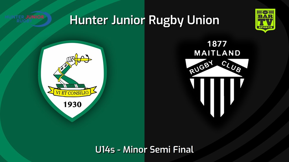 230820-Hunter Junior Rugby Union Minor Semi Final - U14s - Merewether Carlton v Maitland Minigame Slate Image