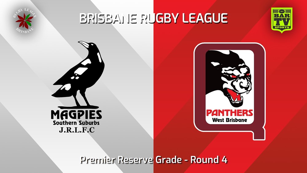 240427-video-BRL Round 4 - Premier Reserve Grade - Southern Suburbs Magpies v West Brisbane Panthers Minigame Slate Image