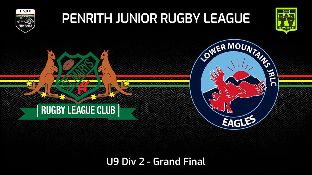 230819-Penrith & District Junior Rugby League Grand Final - U9 Div 2 - St Marys v Lower Mountains Slate Image