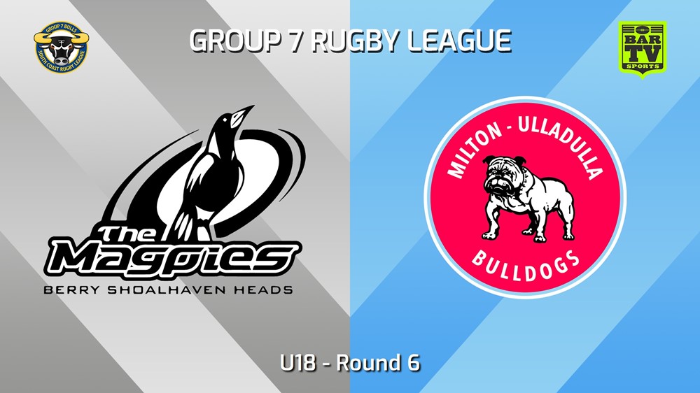 240511-video-South Coast Round 6 - U18 - Berry-Shoalhaven Heads Magpies v Milton-Ulladulla Bulldogs Slate Image