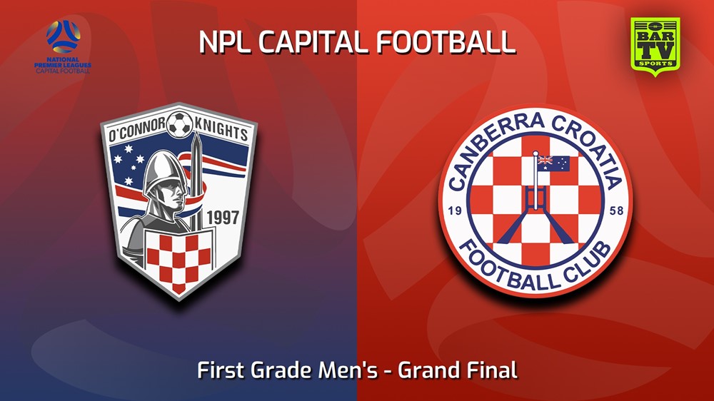 230923-Capital NPL Grand Final - O'Connor Knights SC v Canberra Croatia FC Minigame Slate Image