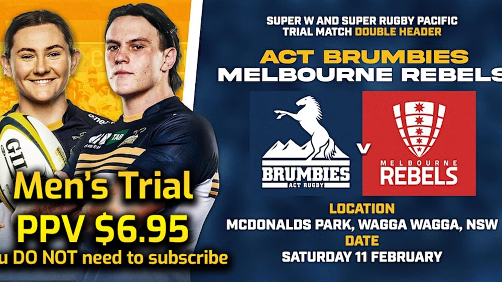 230211-Super Rugby Trials TRIAL MATCH - Brumbies v Rebels Minigame Slate Image
