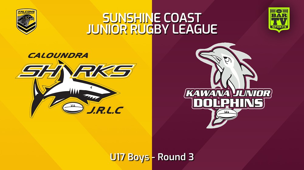240413-Sunshine Coast Junior Rugby League Round 3 - U17 Boys - Caloundra Sharks JRL v Kawana Dolphins JRL Slate Image