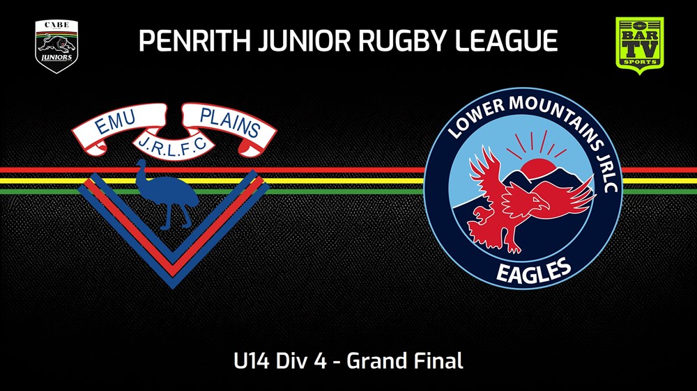 230819-Penrith & District Junior Rugby League Grand Final - U14 Div 4 - Emu Plains RLFC v Lower Mountains Slate Image