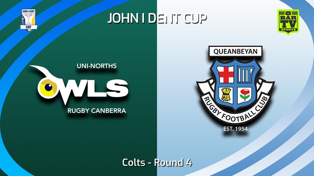 240504-video-John I Dent (ACT) Round 4 - Colts - UNI-North Owls v Queanbeyan Whites Minigame Slate Image