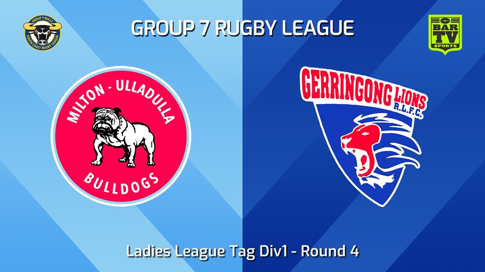 240428-video-South Coast Round 4 - Ladies League Tag Div1 - Milton-Ulladulla Bulldogs v Gerringong Lions Slate Image