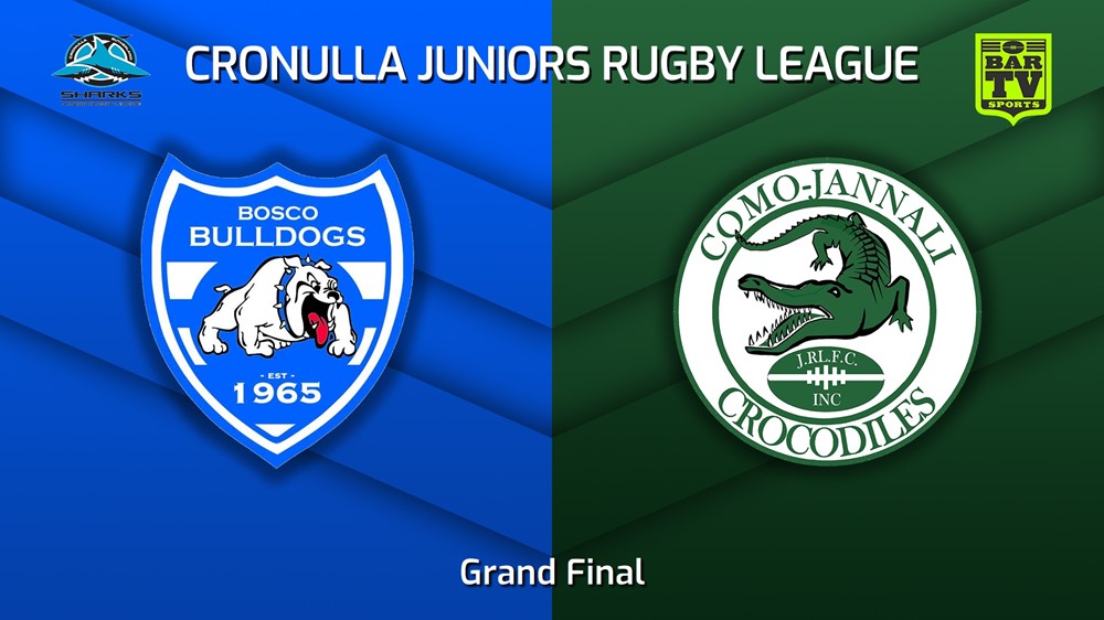 230827-Cronulla Juniors Grand Final - U12 Gold Blues Tag - St John Bosco Bulldogs v Como Jannali Crocodiles Minigame Slate Image