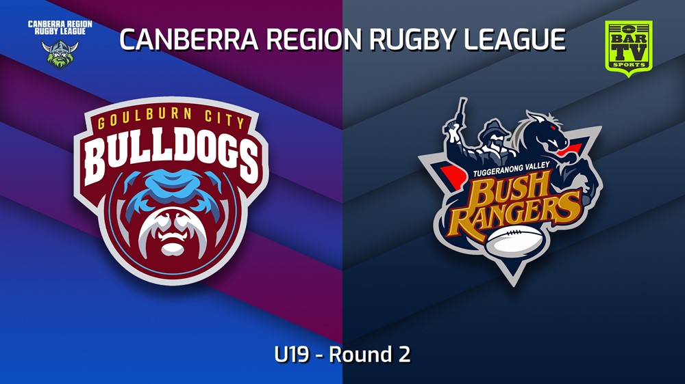 230422-Canberra Round 2 - U19 - Goulburn City Bulldogs v Tuggeranong Bushrangers Slate Image