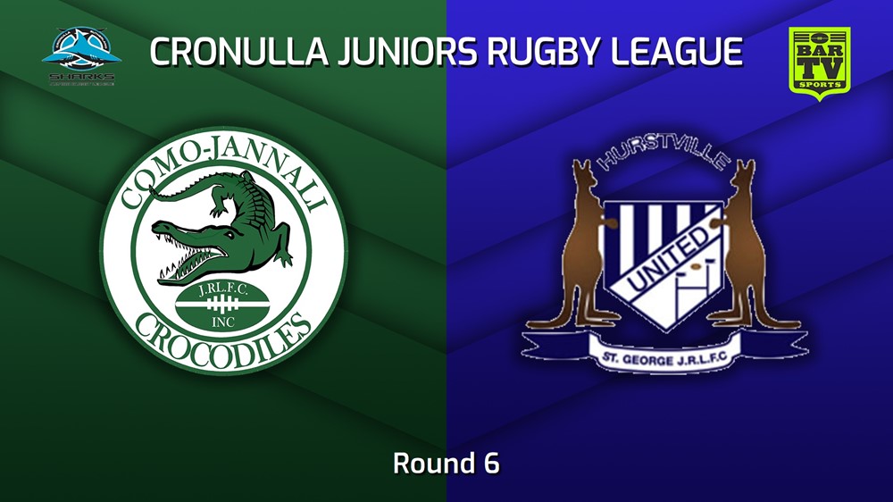 230521-Cronulla Juniors Round 6 - U15 Bronze - Como Jannali Crocodiles v Hurstville United  Slate Image