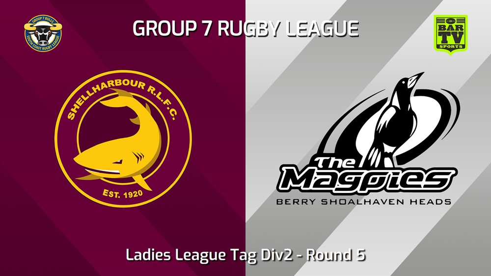240504-video-South Coast Round 5 - Ladies League Tag Div2 - Shellharbour Sharks v Berry-Shoalhaven Heads Magpies Minigame Slate Image