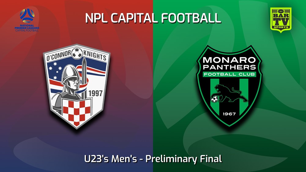 230916-Capital NPL U23 Preliminary Final - O'Connor Knights SC U23 v Monaro Panthers U23 Minigame Slate Image