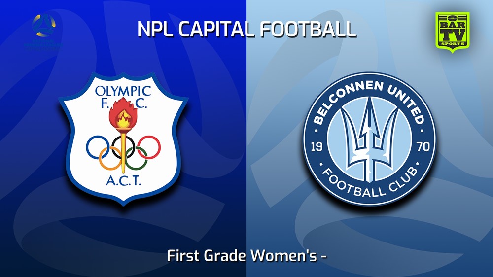 230829-Capital Womens Canberra Olympic FC (women) v Belconnen United (women) Slate Image