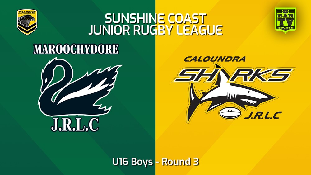 240412-video-Sunshine Coast Junior Rugby League Round 3 - U16 Boys - Maroochydore Swans JRL v Caloundra Sharks JRL Slate Image