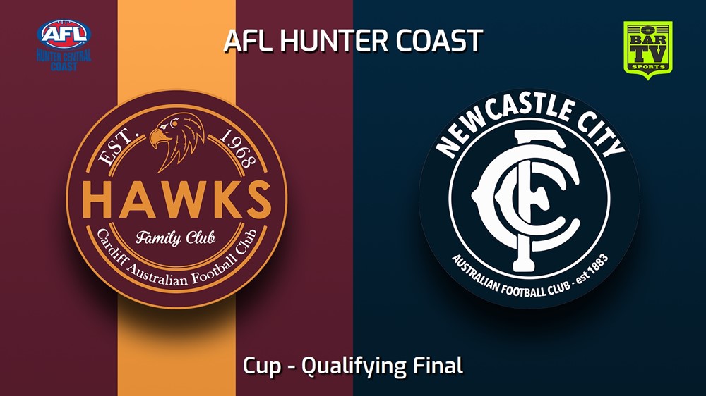 230826-AFL Hunter Central Coast Qualifying Final - Cup - Cardiff Hawks v Newcastle City  Slate Image