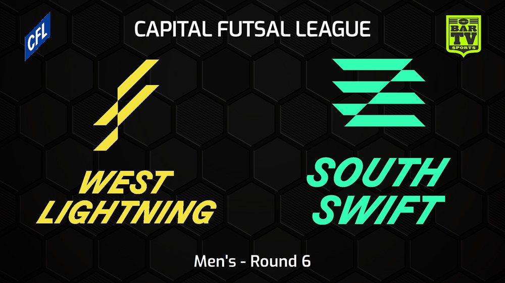 240121-Capital Football Futsal Round 6 - Men's - West Canberra Lightning v South Canberra Swift Minigame Slate Image
