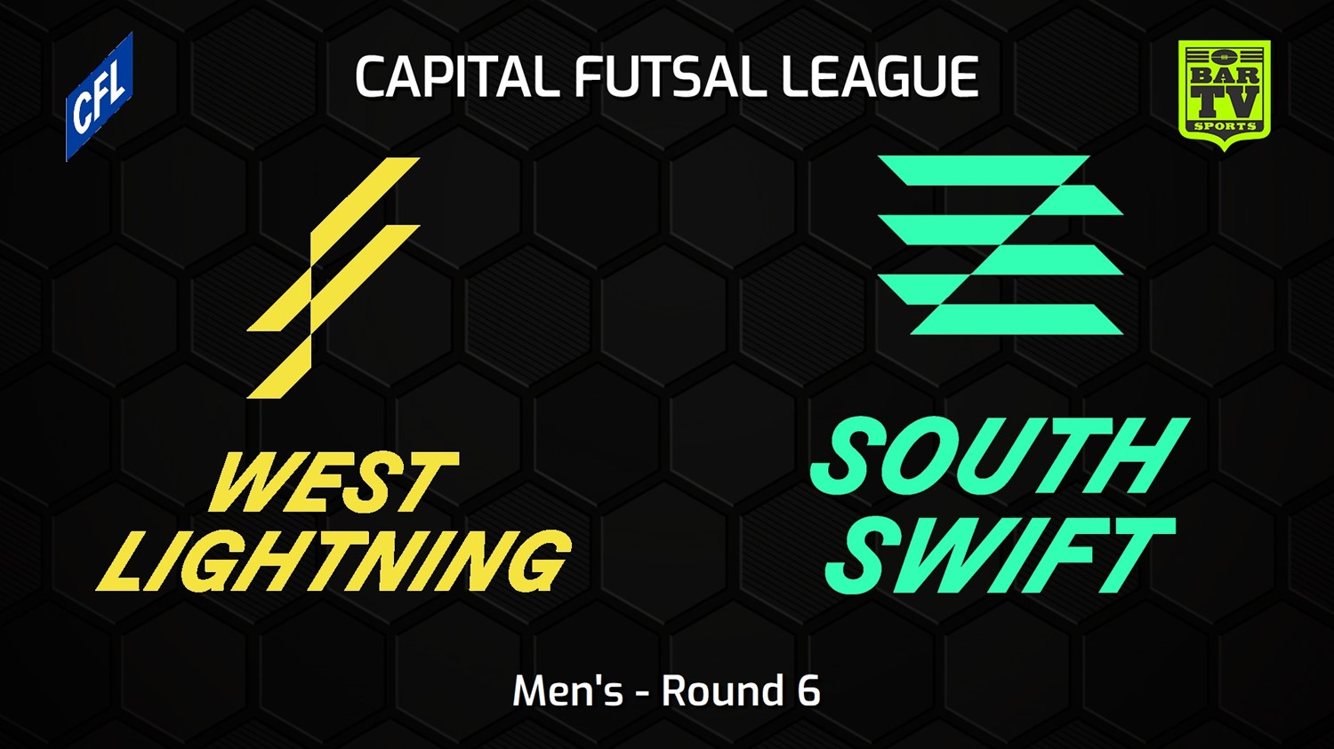 240121-Capital Football Futsal Round 6 - Men's - West Canberra Lightning v South Canberra Swift Minigame Slate Image