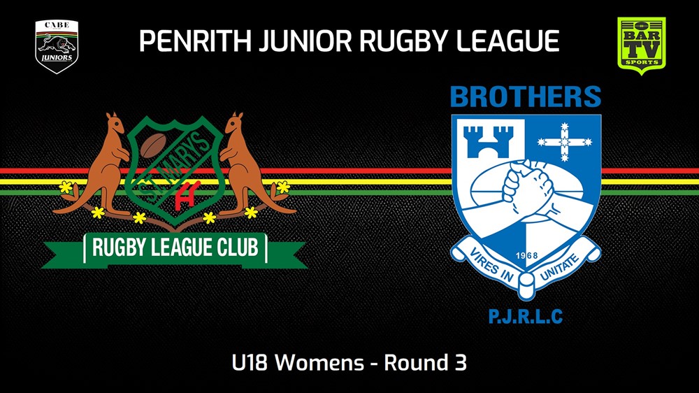 240428-video-Penrith & District Junior Rugby League Round 3 - U18 Womens - St Marys v Brothers Slate Image