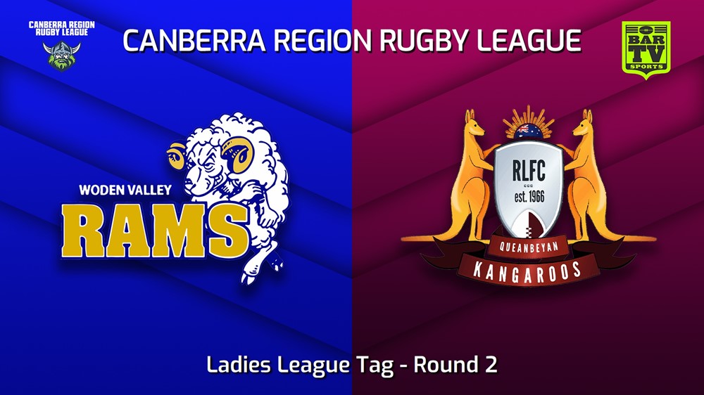 230422-Canberra Round 2 - Ladies League Tag - Woden Valley Rams v Queanbeyan Kangaroos Slate Image