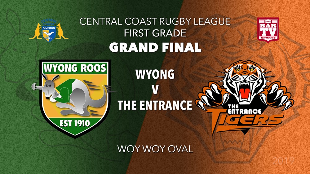 Central Coast Rugby League Grand Final - 1st Grade - Wyong Roos v The Entrance Tigers Slate Image