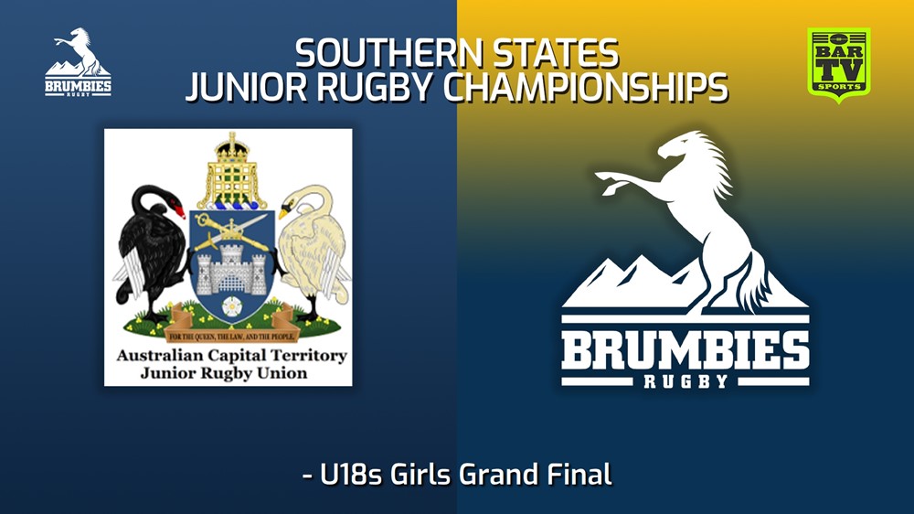 220715-2022 Southern States Junior Rugby Championships U18s Girls Grand Final - ACT Juniors v Brumbies Country Slate Image