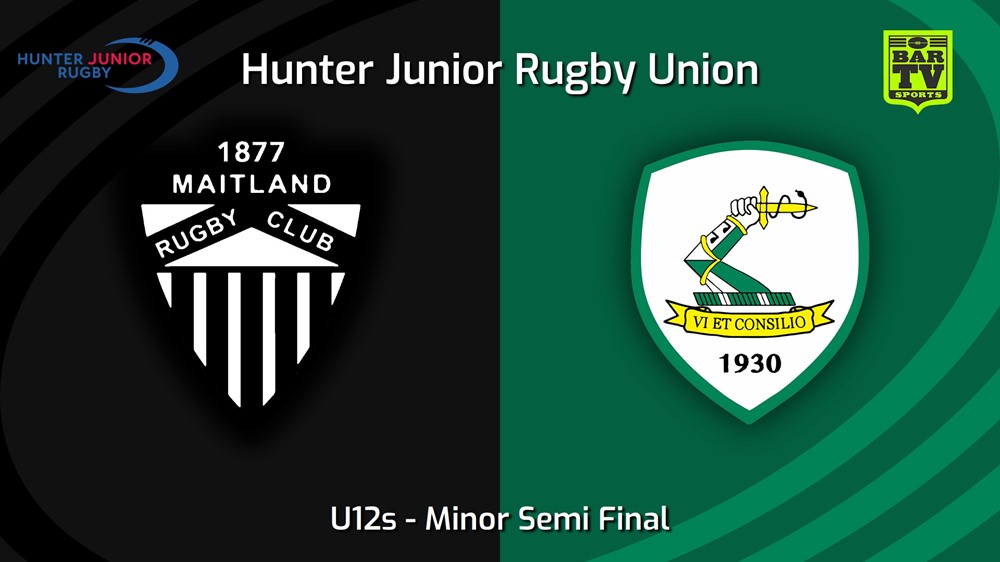 230820-Hunter Junior Rugby Union Minor Semi Final - U12s - Maitland v Merewether Carlton Green Minigame Slate Image
