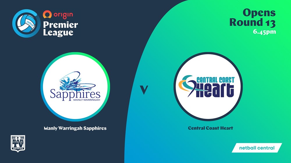 NSW Prem League Round 13 - Opens - Manly Warringah Sapphires v Central Coast Heart Slate Image