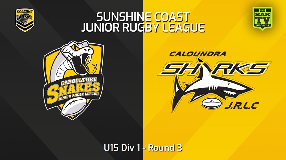 240412-Sunshine Coast Junior Rugby League Round 3 - U15 Div 1 - Caboolture Snakes JRL v Caloundra Sharks JRL Slate Image