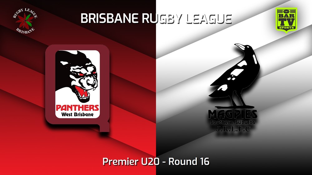 230722-BRL Round 16 - Premier Reserve Grade - West Brisbane Panthers v Southern Suburbs Magpies Slate Image