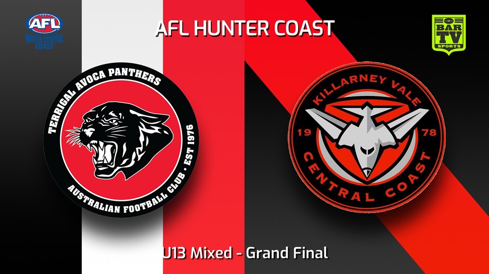 230903-AFL Hunter Central Coast Grand Final - U13 Mixed - Terrigal Avoca Panthers v Killarney Vale Bombers Minigame Slate Image