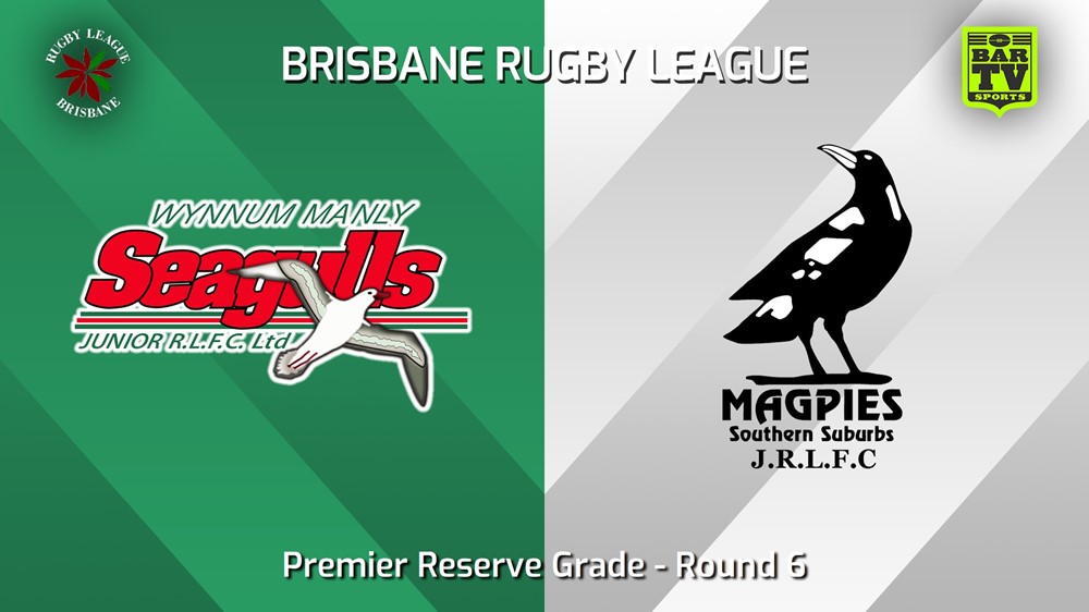 240511-video-BRL Round 6 - Premier Reserve Grade - Wynnum Manly Seagulls Juniors v Southern Suburbs Magpies Slate Image