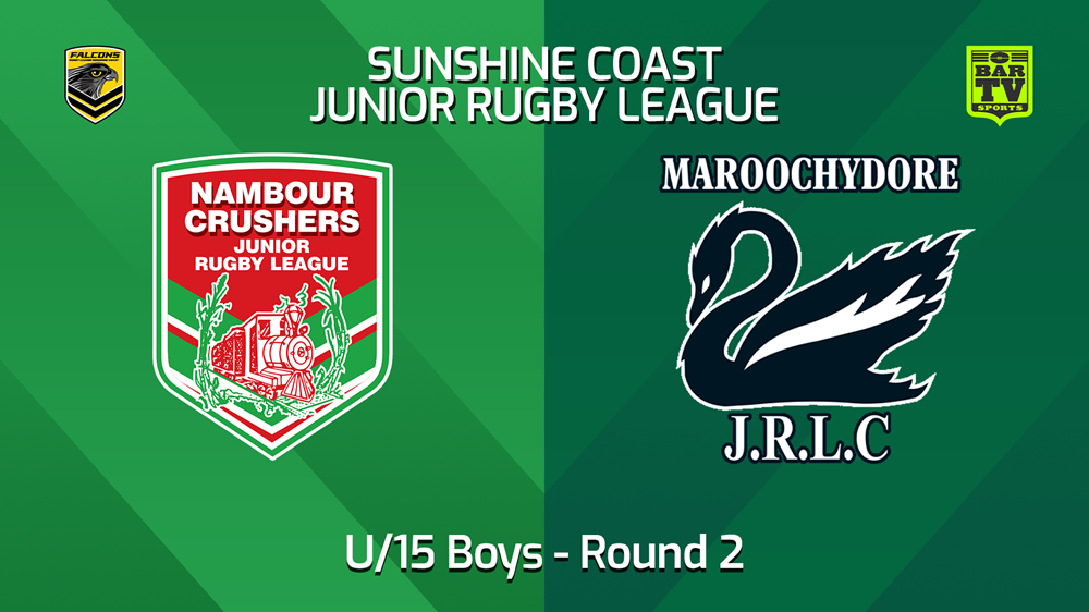 240322-Sunshine Coast Junior Rugby League Round 1 - U15 Div 2 - Nambour Crushers JRL v Maroochydore Swans JRL Slate Image