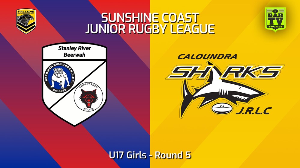 240426-video-Sunshine Coast Junior Rugby League Round 5 - U17 Girls - Stanley River/Beerwah JRL v Caloundra Sharks JRL Slate Image