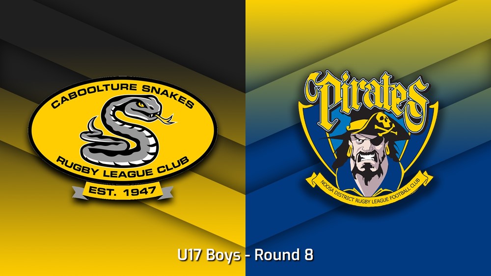 230527-Sunshine Coast Junior Rugby League Round 8 - U17 Boys - Caboolture Snakes v Noosa Pirates Slate Image