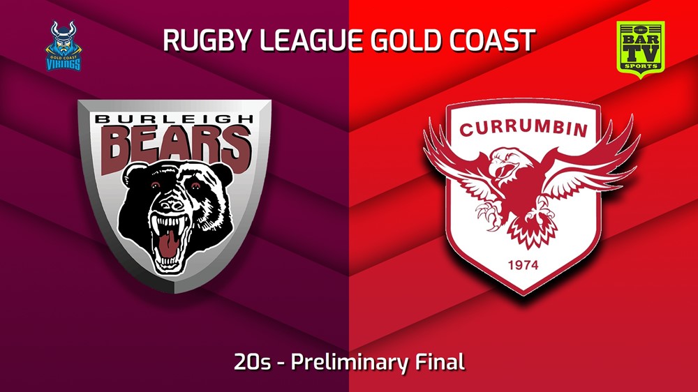 230903-Gold Coast Preliminary Final - 20s - Burleigh Bears v Currumbin Eagles Slate Image