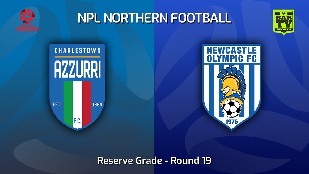 230715-NNSW NPLM Res Round 19 - Charlestown Azzurri FC Res v Newcastle Olympic Res Slate Image