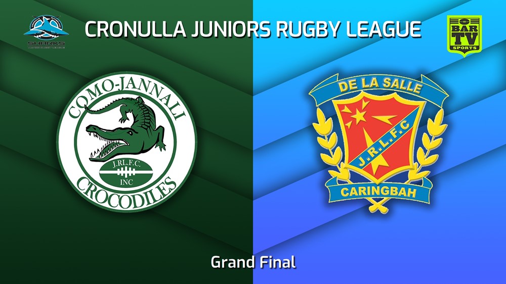 230827-Cronulla Juniors Grand Final - U13 Gold Blues Tag - Como Jannali Crocodiles v De La Salle Minigame Slate Image