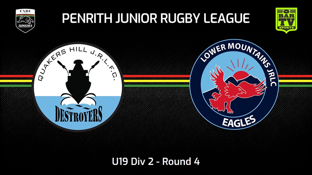 240505-video-Penrith & District Junior Rugby League Round 4 - U19 Div 2 - Quakers Hill Destroyers v Lower Mountains Slate Image