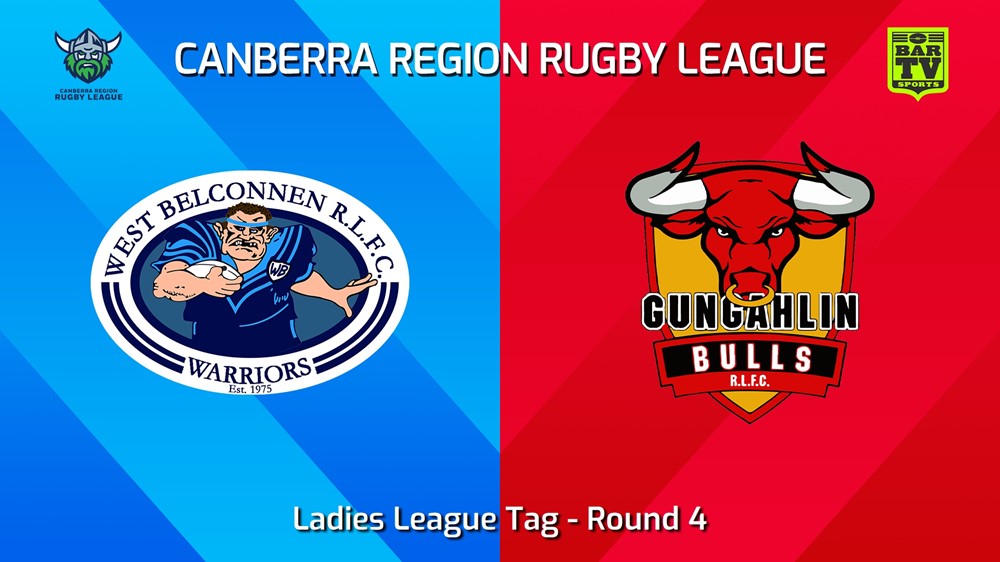 240428-video-Canberra Round 4 - Ladies League Tag - West Belconnen Warriors v Gungahlin Bulls Minigame Slate Image