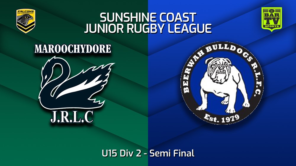 230818-Sunshine Coast Junior Rugby League Semi Final - U15 Div 2 - Maroochydore Swans JRL v Beerwah Bulldogs JRL Slate Image