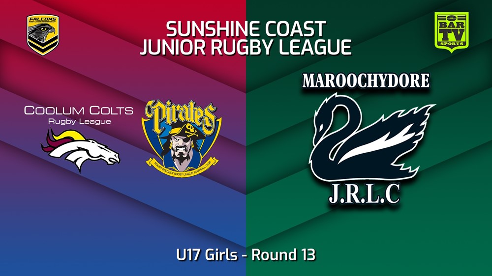 230721-Sunshine Coast Junior Rugby League Round 13 - U17 Girls - Coolum/Noosa JRL v Maroochydore Swans JRL Slate Image