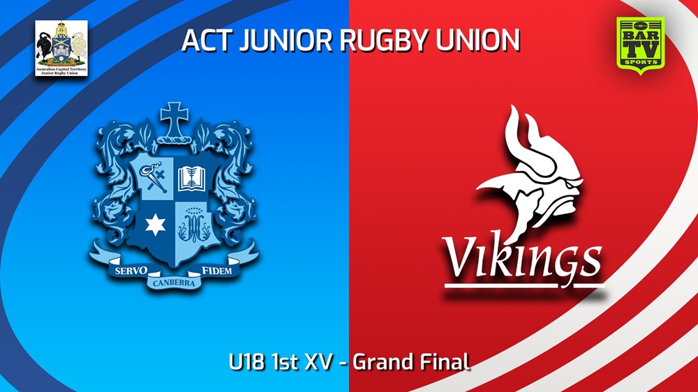 230903-ACT Junior Rugby Union Grand Final - U18 1st XV - Marist Rugby Club v Tuggeranong Vikings Slate Image
