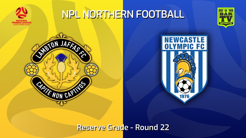 230813-NNSW NPLM Res Round 22 - Lambton Jaffas FC Res v Newcastle Olympic Res Slate Image