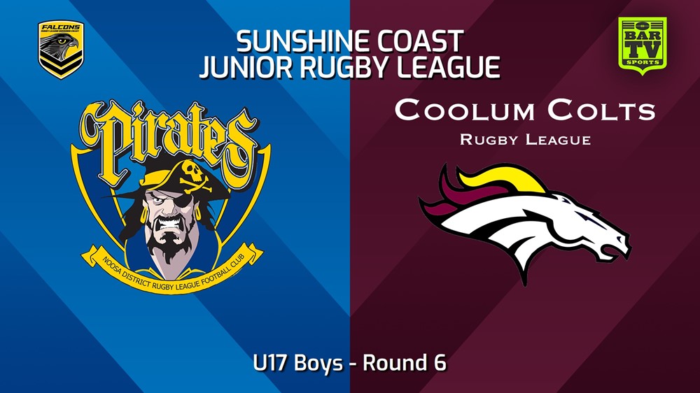 240505-video-Sunshine Coast Junior Rugby League Round 6 - U17 Boys - Noosa Pirates JRL v Coolum Colts JRL Minigame Slate Image