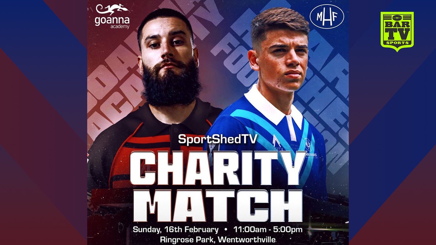 250216-video-Charity Rugby League Mark Hughes Foundation v Goanna Academy Slate Image