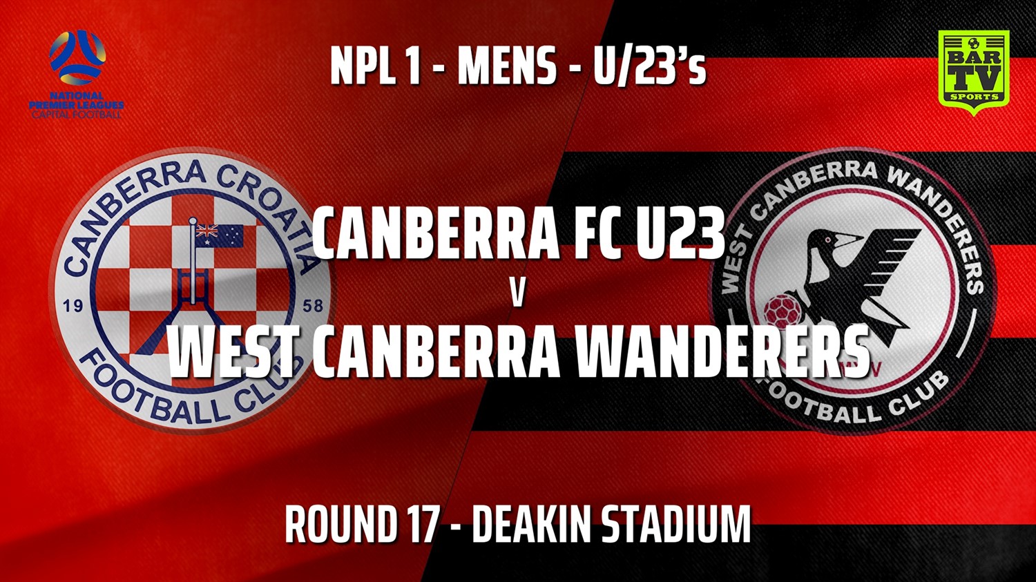 MINI GAME: Capital NPL U23 Round 17 - Canberra FC U23 v West Canberra Wanderers U23s Slate Image