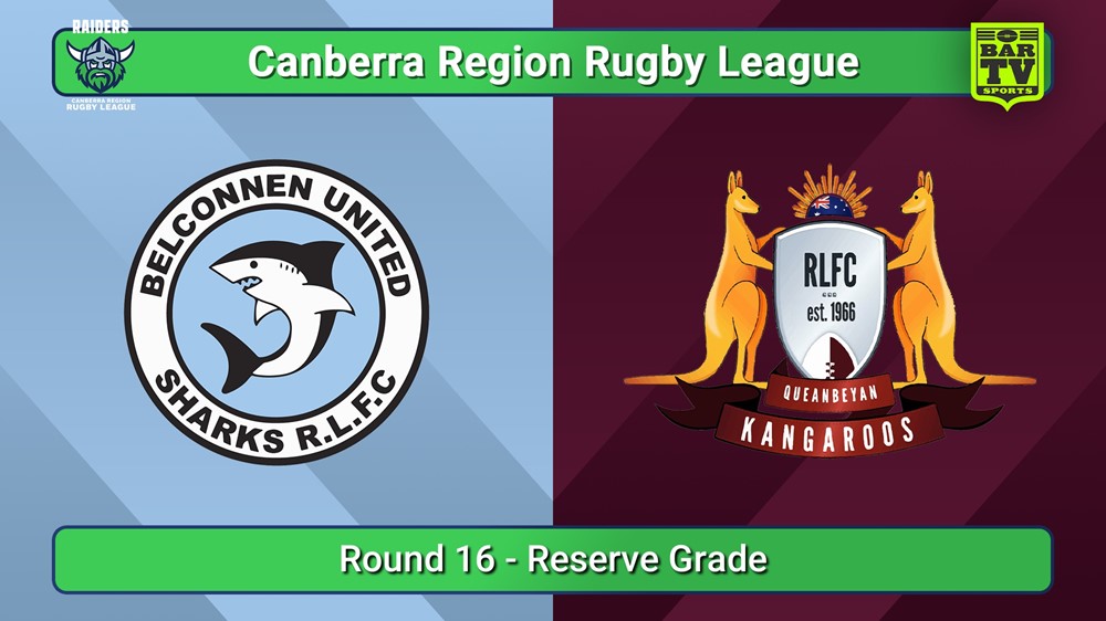 250802-video-Canberra Round 16 - Reserve Grade - Belconnen United Sharks v Queanbeyan Kangaroos Slate Image